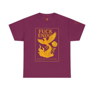 'F*CK ENDO' Phoenix Tee Unisex Cotton T-Shirt Endometriosis Awareness