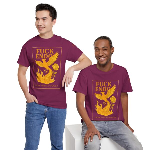 'F*CK ENDO' Phoenix Tee Unisex Cotton T-Shirt Endometriosis Awareness - Image 5