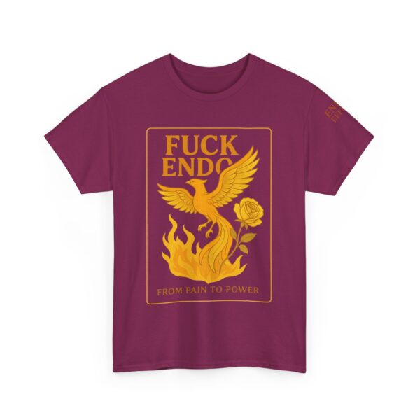 'F*CK ENDO' Phoenix Tee Unisex Cotton T-Shirt Endometriosis Awareness - Image 3