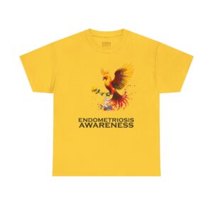 Endometriosis Awareness Tee - Phoenix and Yellow Rose