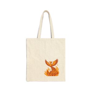 Phoenix 100% Cotton Canvas Tote Bag Endometriosis Awareness