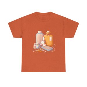 Hot Water Bottle Bunny Endometriosis Awareness Tee Shirt