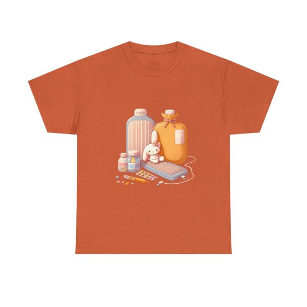 Hot Water Bottle Bunny Endometriosis Awareness Tee Shirt