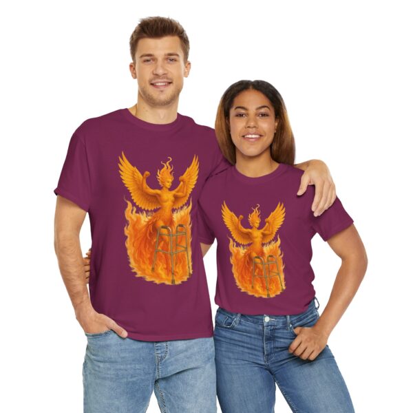 Mobility Aid Phoenix Endometriosis Awareness Cotton Tee Shirt - Image 23