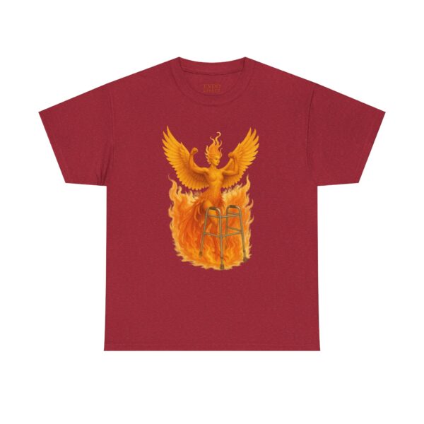 Mobility Aid Phoenix Endometriosis Awareness Cotton Tee Shirt - Image 26