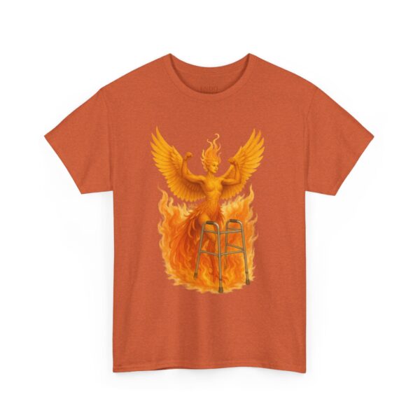 Mobility Aid Phoenix Endometriosis Awareness Cotton Tee Shirt - Image 3