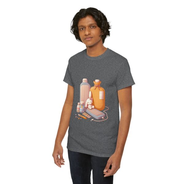 Hot Water Bottle Bunny Endometriosis Awareness Tee Shirt - Image 19