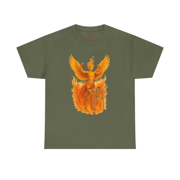 Mobility Aid Phoenix Endometriosis Awareness Cotton Tee Shirt - Image 14