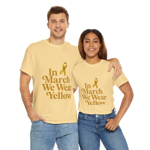 In March We Wear Yellow Endometriosis Awareness Tee Shirt - Image 8