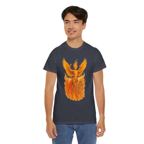 Mobility Aid Phoenix Endometriosis Awareness Cotton Tee Shirt - Image 21