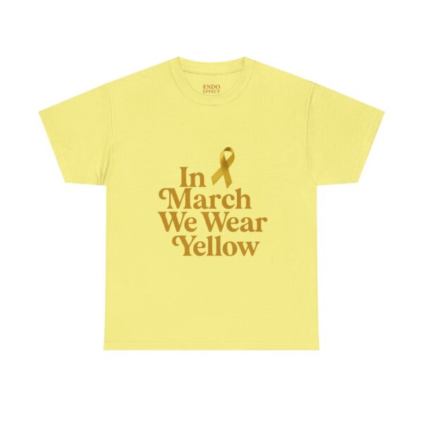 In March We Wear Yellow Endometriosis Awareness Tee Shirt - Image 11