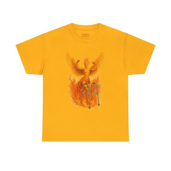 Mobility Aid Phoenix Endometriosis Awareness Cotton Tee Shirt - Image 8