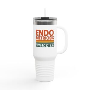 Endometriosis Awareness Insulated Travel Mug, 40oz
