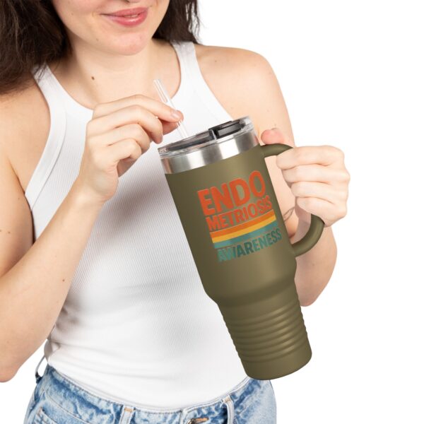 Endometriosis Awareness Insulated Travel Mug, 40oz - Image 11