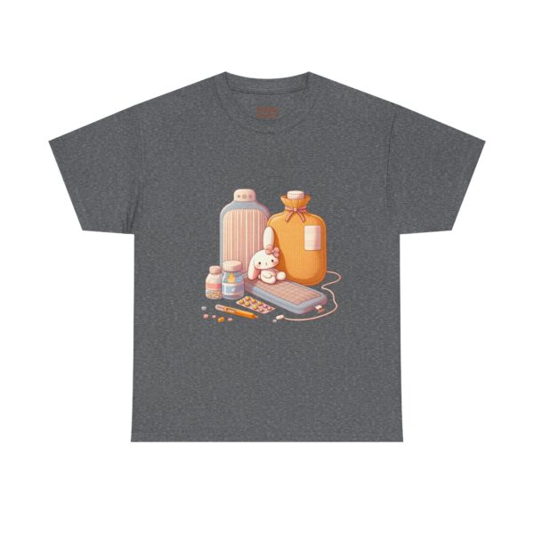 Hot Water Bottle Bunny Endometriosis Awareness Tee Shirt - Image 18