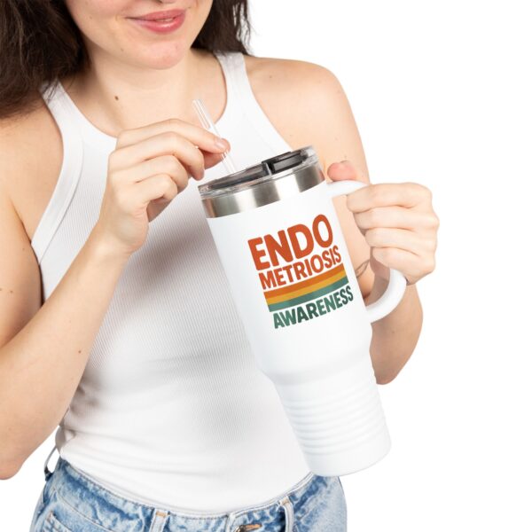 Endometriosis Awareness Insulated Travel Mug, 40oz - Image 5