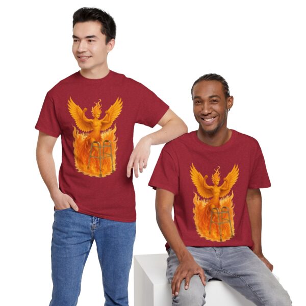 Mobility Aid Phoenix Endometriosis Awareness Cotton Tee Shirt - Image 27