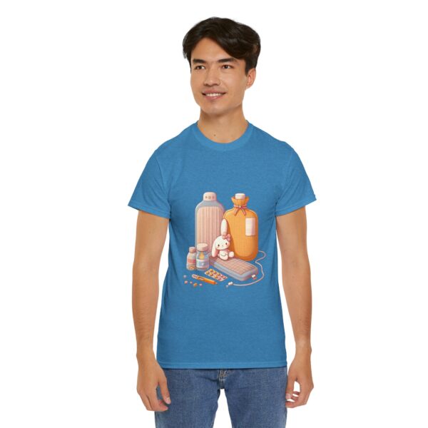 Hot Water Bottle Bunny Endometriosis Awareness Tee Shirt - Image 21