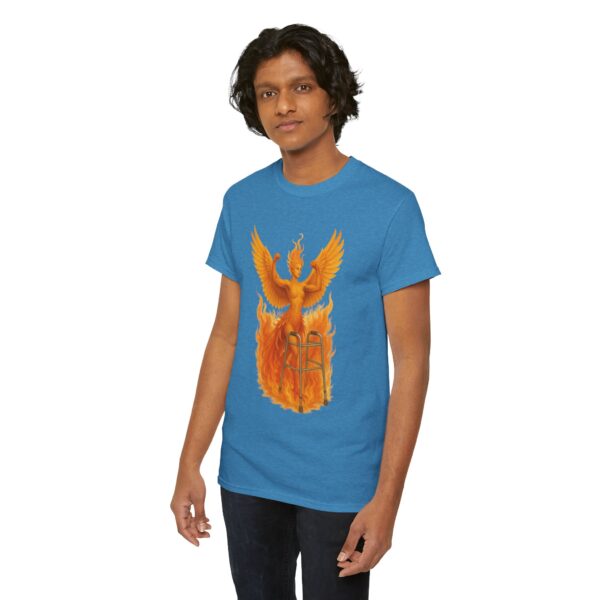 Mobility Aid Phoenix Endometriosis Awareness Cotton Tee Shirt - Image 19