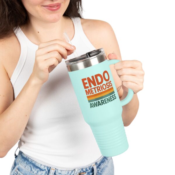 Endometriosis Awareness Insulated Travel Mug, 40oz - Image 15