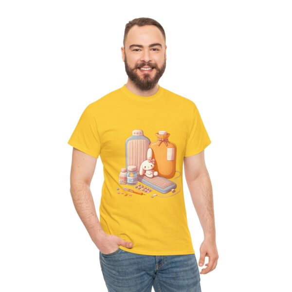 Hot Water Bottle Bunny Endometriosis Awareness Tee Shirt - Image 11