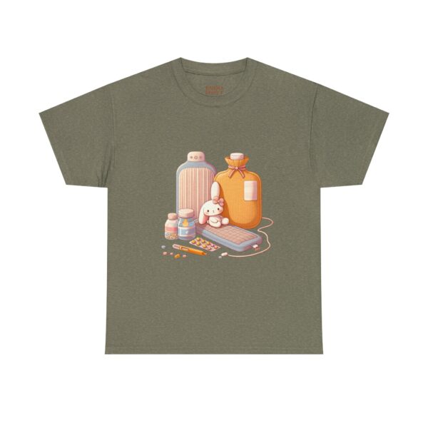 Hot Water Bottle Bunny Endometriosis Awareness Tee Shirt - Image 12