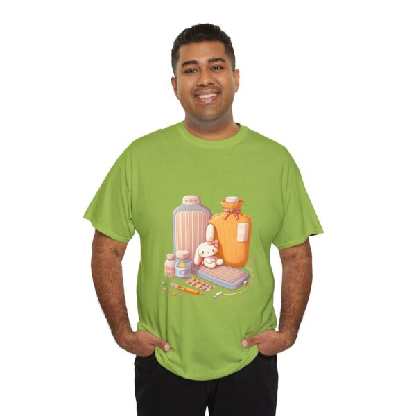 Hot Water Bottle Bunny Endometriosis Awareness Tee Shirt - Image 17