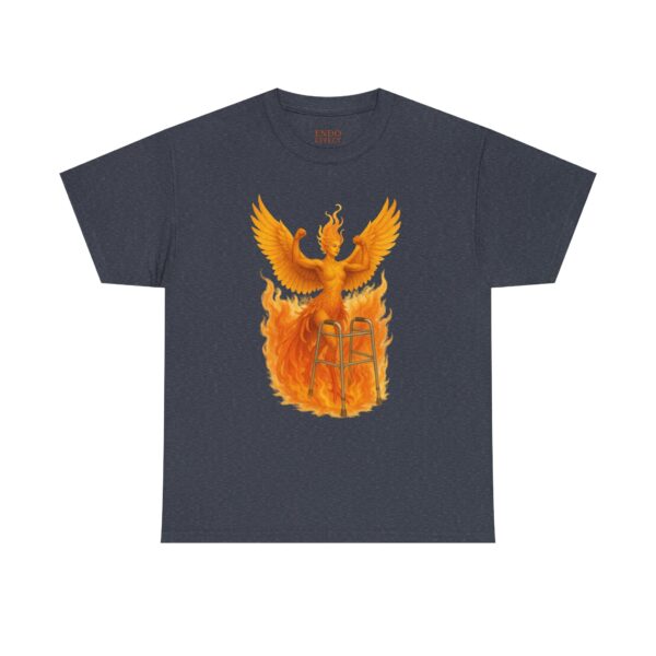 Mobility Aid Phoenix Endometriosis Awareness Cotton Tee Shirt - Image 20