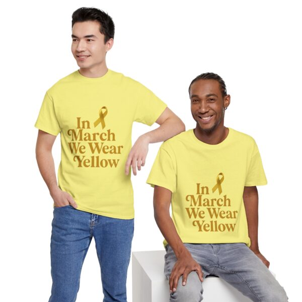 In March We Wear Yellow Endometriosis Awareness Tee Shirt - Image 12