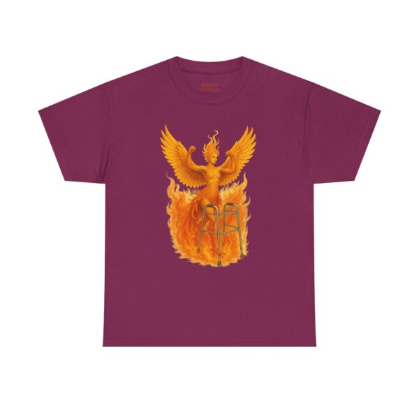 Mobility Aid Phoenix Endometriosis Awareness Cotton Tee Shirt - Image 22