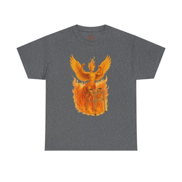 Mobility Aid Phoenix Endometriosis Awareness Cotton Tee Shirt - Image 16