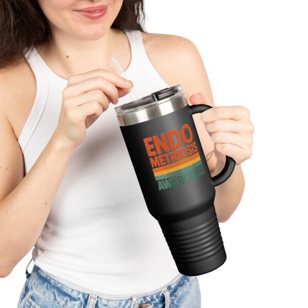 Endometriosis Awareness Insulated Travel Mug, 40oz - Image 9