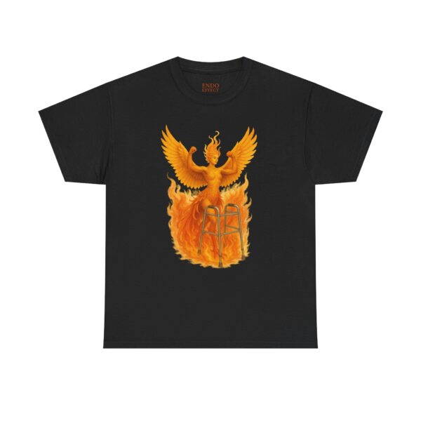 Mobility Aid Phoenix Endometriosis Awareness Cotton Tee Shirt - Image 6
