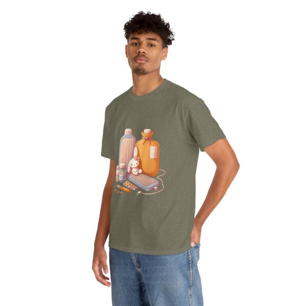 Hot Water Bottle Bunny Endometriosis Awareness Tee Shirt - Image 13